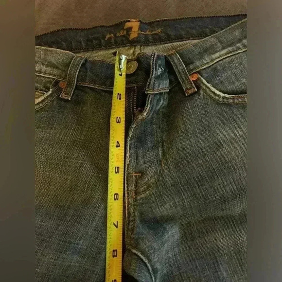 7 For All Mankind low rise Flare Jeans size 29 NWT - Picture 6 of 11